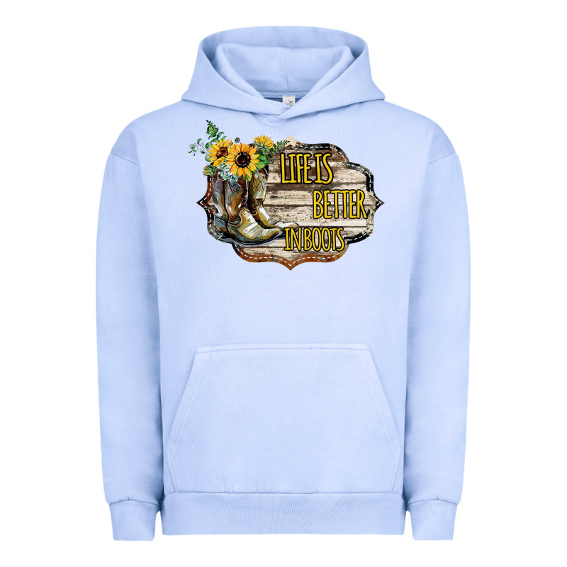 Life Is Better In Boots Urban Hoodie by Bettercallsaul | Teevron
