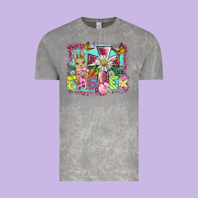 Easter Cross Background Vintage Tee Designed By Barkaloodesign