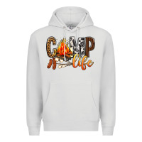 Dove Grey Camp Life Premium Hoodie - BundleAndBundleShop