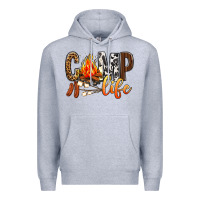 Heather Grey Camp Life Premium Hoodie - BundleAndBundleShop