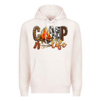 Pale Pink Camp Life Premium Hoodie - BundleAndBundleShop