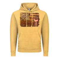 Vintage Mustard American melanin flag Vintage Hoodie - texasbilliewilder