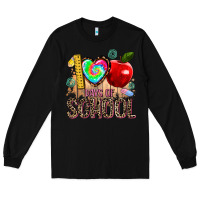 Black 100 days of school Long Sleeve Tee - AdoDesignShop