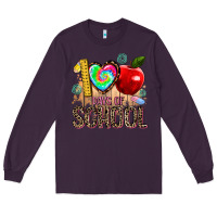 Plum 100 days of school Long Sleeve Tee - AdoDesignShop