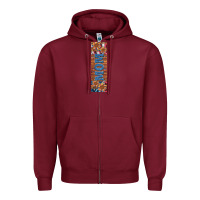 Burgundy usa flag and mom penwraps Zipper Hoodie - Artiststas