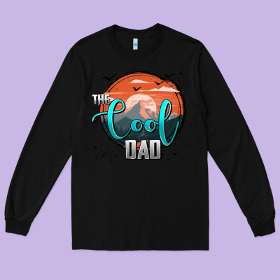 The Cool Dad Long Sleeve Tee Designed By Adodesignshop