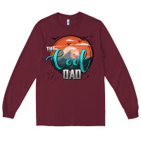 Burgundy the cool dad Long Sleeve Tee - AdoDesignShop