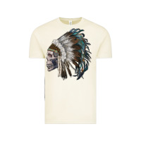 Vintage Arctic skull with indian headdress Vintage Tee - RanaPortraitStore