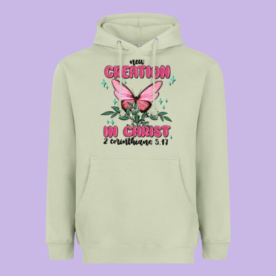 New Creation In Christ 2 Corinthians5.17 Heavyweight Hoodie Designed By Maliassmallbusiness