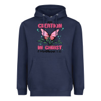 Navy new creation in christ 2 corinthians5.17 Heavyweight Hoodie - MaliasSmallBusiness