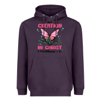 Plum new creation in christ 2 corinthians5.17 Heavyweight Hoodie - MaliasSmallBusiness