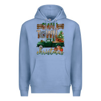 Colony Blue Small Town Christmas With Truck Premium Hoodie - BundleAndBundleShop