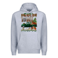 Heather Grey Small Town Christmas With Truck Premium Hoodie - BundleAndBundleShop