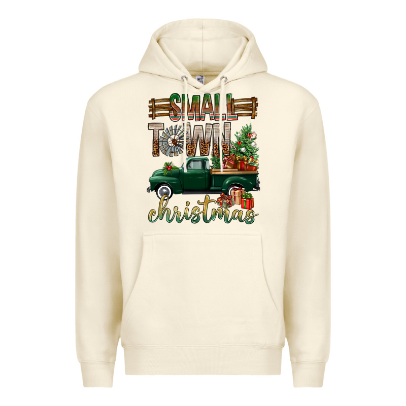 Small Town Christmas With Truck Premium Hoodie by BundleAndBundleShop | Teevron