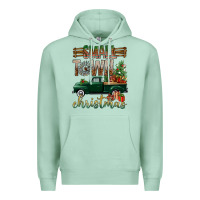 Seafoam Small Town Christmas With Truck Premium Hoodie - BundleAndBundleShop