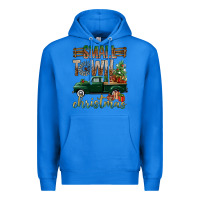 True Royal Small Town Christmas With Truck Premium Hoodie - BundleAndBundleShop