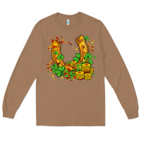 Toasted Coconut horseshoe with shamrocks and coin Long Sleeve Tee - AdoDesignShop