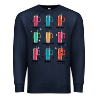 Navy coffee thermos Premium Sweatshirt - MaliasSmallBusiness