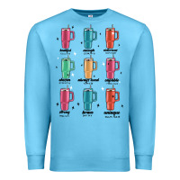 Ocean Blue coffee thermos Premium Sweatshirt - MaliasSmallBusiness