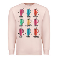 Pale Pink coffee thermos Premium Sweatshirt - MaliasSmallBusiness