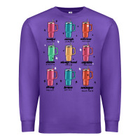 Purple coffee thermos Premium Sweatshirt - MaliasSmallBusiness