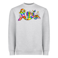 Heather Grey pride ribbon Heavyweight Sweatshirt - Zillion Design Studio