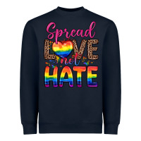 Navy spread love not hate Heavyweight Sweatshirt - Zillion Design Studio