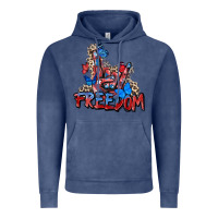 Vintage Denim freedom rock hand Vintage Hoodie - Zillion Design Studio