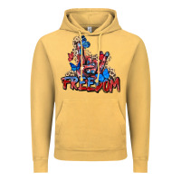 Vintage Mustard freedom rock hand Vintage Hoodie - Zillion Design Studio