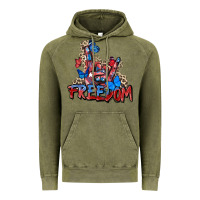 Vintage Olive freedom rock hand Vintage Hoodie - Zillion Design Studio