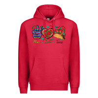 Cardinal Peace Love Tacos Premium Hoodie - BundleAndBundleShop