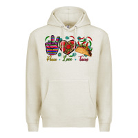 Oatmeal Heather Peace Love Tacos Premium Hoodie - BundleAndBundleShop