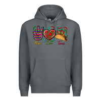 Rock Peace Love Tacos Premium Hoodie - BundleAndBundleShop
