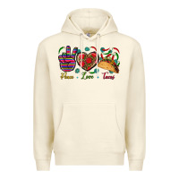 Sandshell Peace Love Tacos Premium Hoodie - BundleAndBundleShop