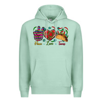Seafoam Peace Love Tacos Premium Hoodie - BundleAndBundleShop