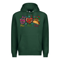 Sports Green Peace Love Tacos Premium Hoodie - BundleAndBundleShop