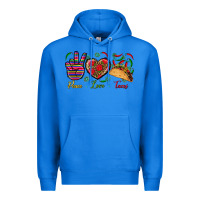 True Royal Peace Love Tacos Premium Hoodie - BundleAndBundleShop