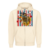Sandshell mullet eagle seamless pattern Zipper Hoodie - BundleAndBundleShop