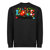 Black love teacher life Heavyweight Sweatshirt - texasbilliewilder