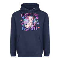 Navy love you a lotl Heavyweight Hoodie - MaliasSmallBusiness