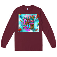 Burgundy summer break and school Long Sleeve Tee - AdoDesignShop