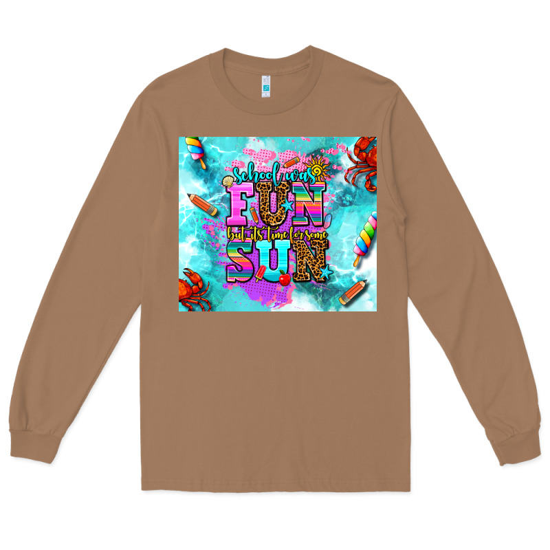 Summer Break And School Long Sleeve Tee by AdoDesignShop | Teevron
