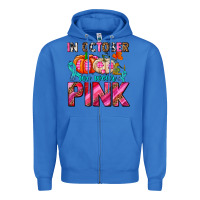 True Royal in october we wear pink with pumpkins Zipper Hoodie - AdoDesignShop