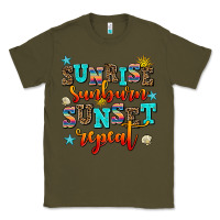 Army Green sunrise sunburn sunset repeat Classic Tee - AdoDesignShop