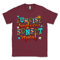 Burgundy sunrise sunburn sunset repeat Classic Tee - AdoDesignShop