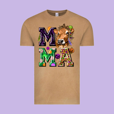 Mama Cow Halloween Vintage Tee Designed By Texasbilliewilder