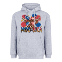 Heather Grey moo rica Heavyweight Hoodie - MaliasSmallBusiness