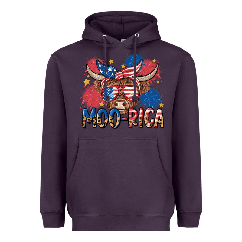 Moo Rica Heavyweight Hoodie by MaliasSmallBusiness | Teevron