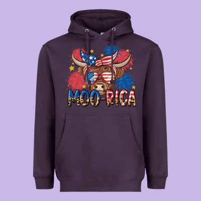 Moo Rica Heavyweight Hoodie Designed By Maliassmallbusiness