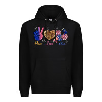 Black Peace Love Cheer Premium Hoodie - BundleAndBundleShop